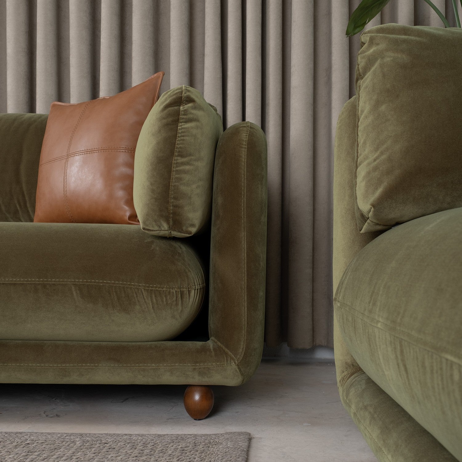 Flam Loveseat Koltuk Kadife