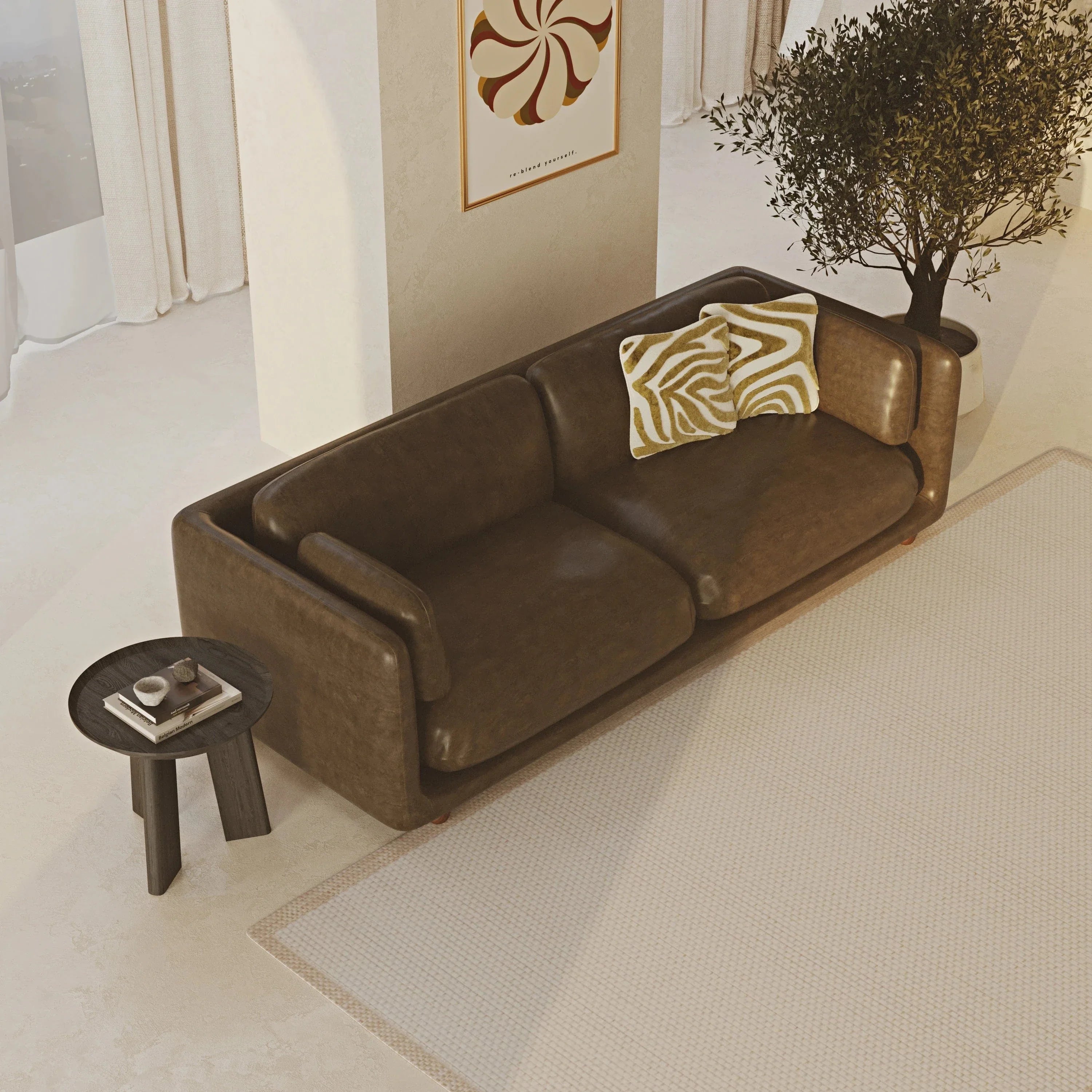 Flam Üçlü Koltuk Deri