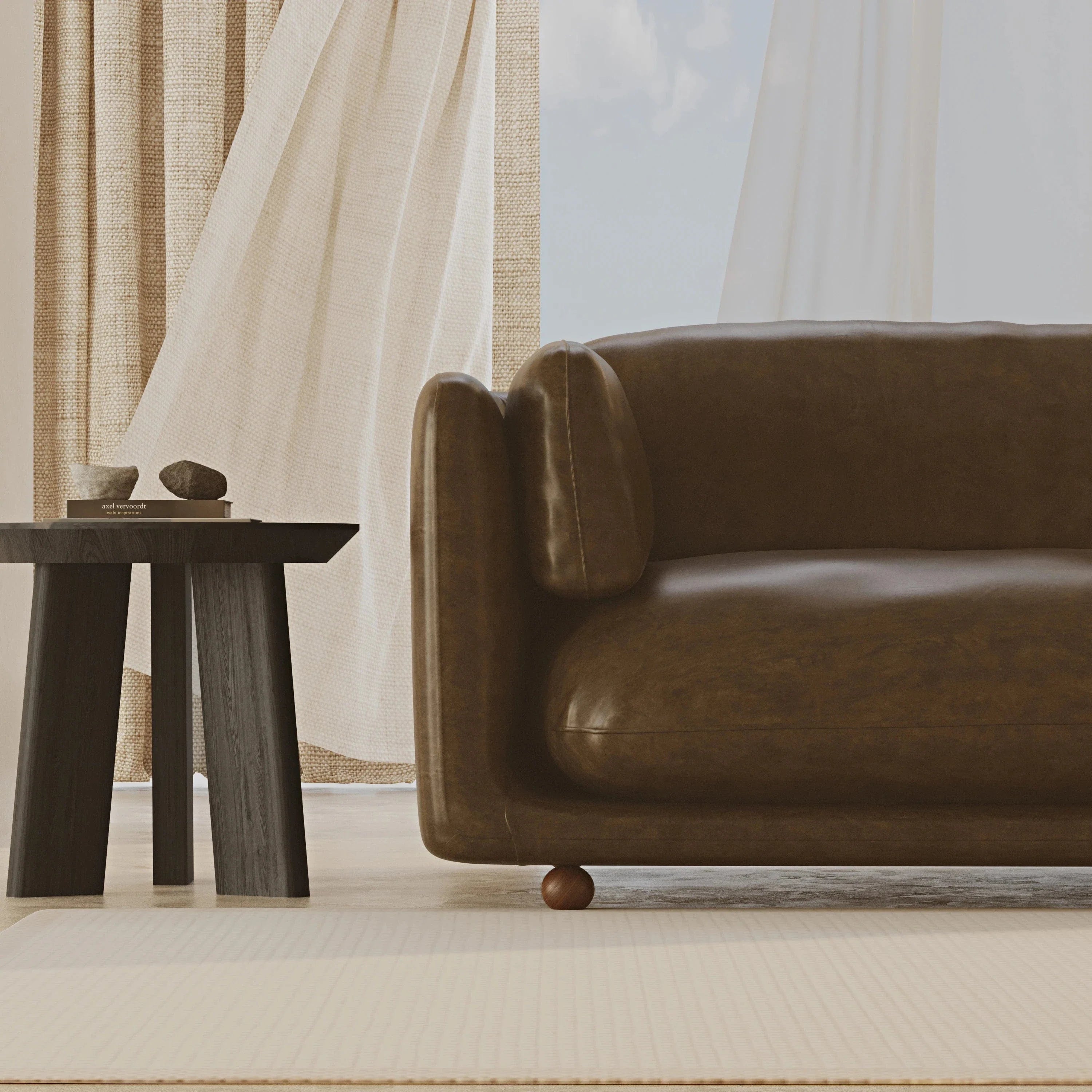 Flam Üçlü Koltuk Deri