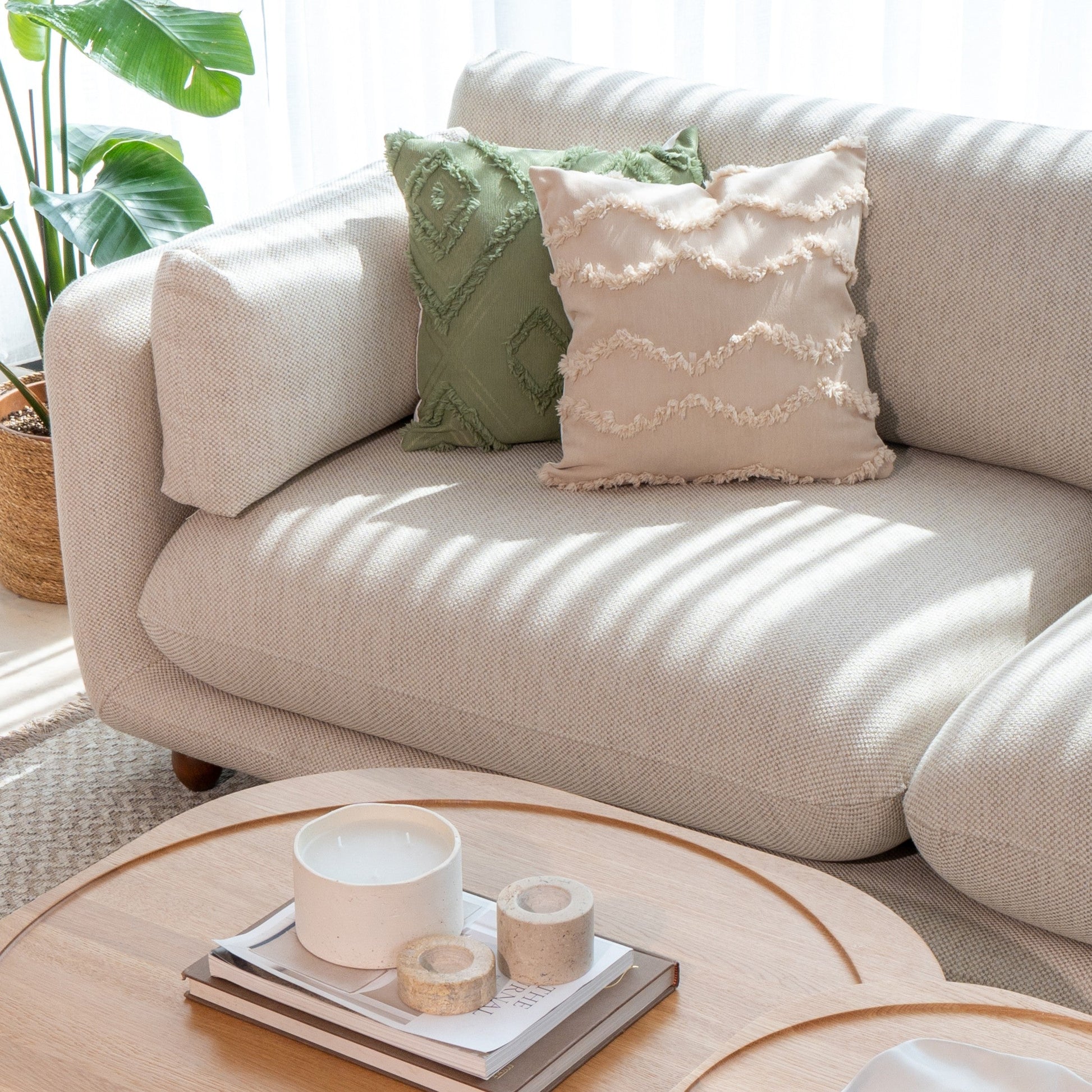 Flam Üçlü Koltuk Keten