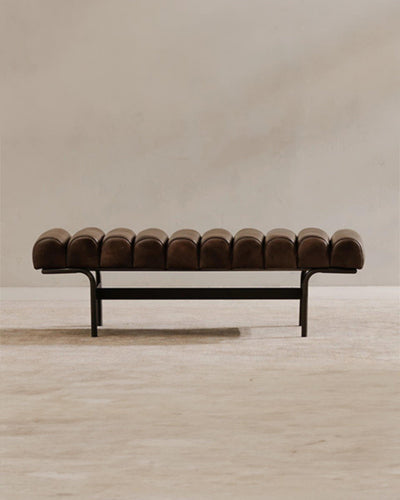 Flav Metal Deri Bench Puf