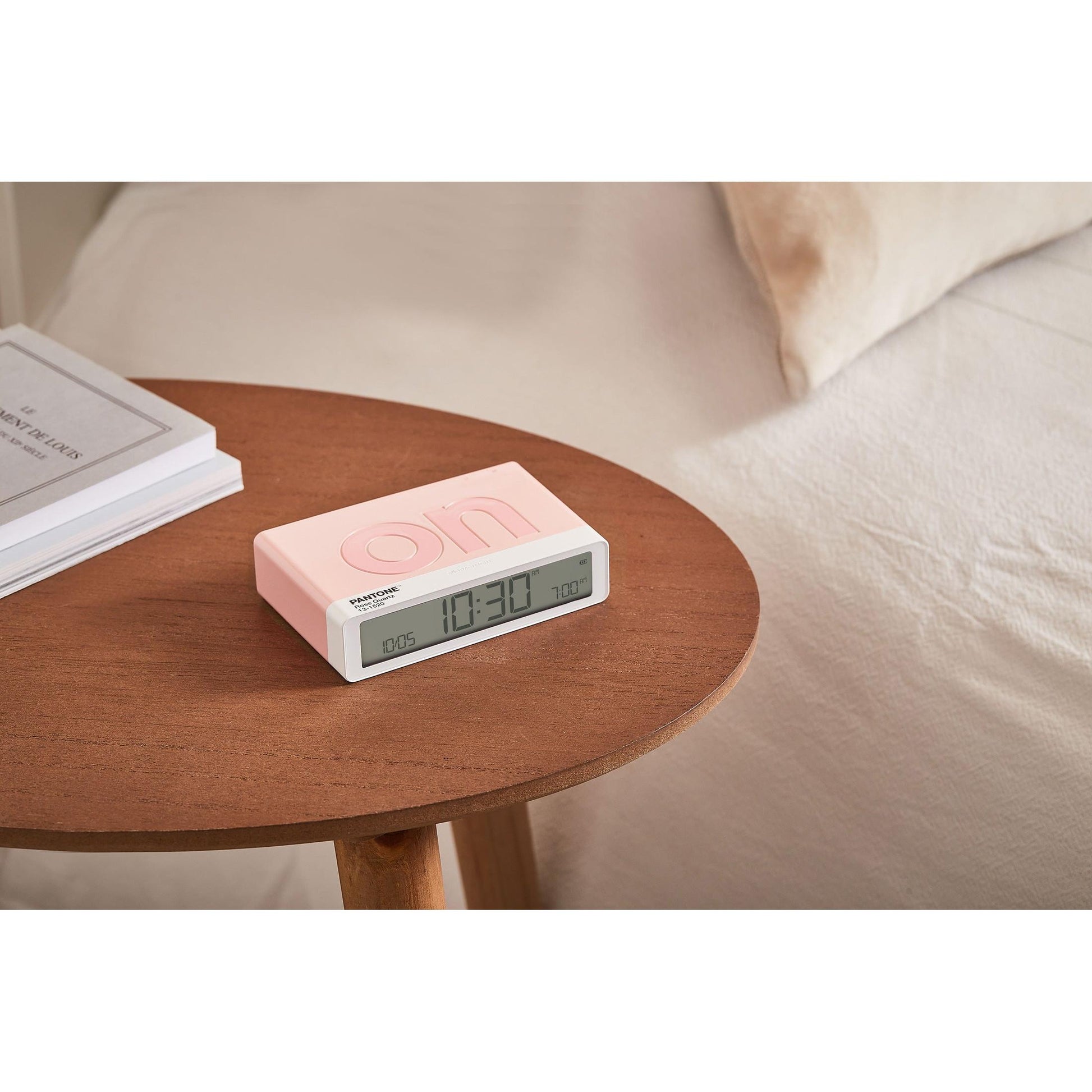 Flip Klasik Şarj Edilebilir Alarm Saat Pembe