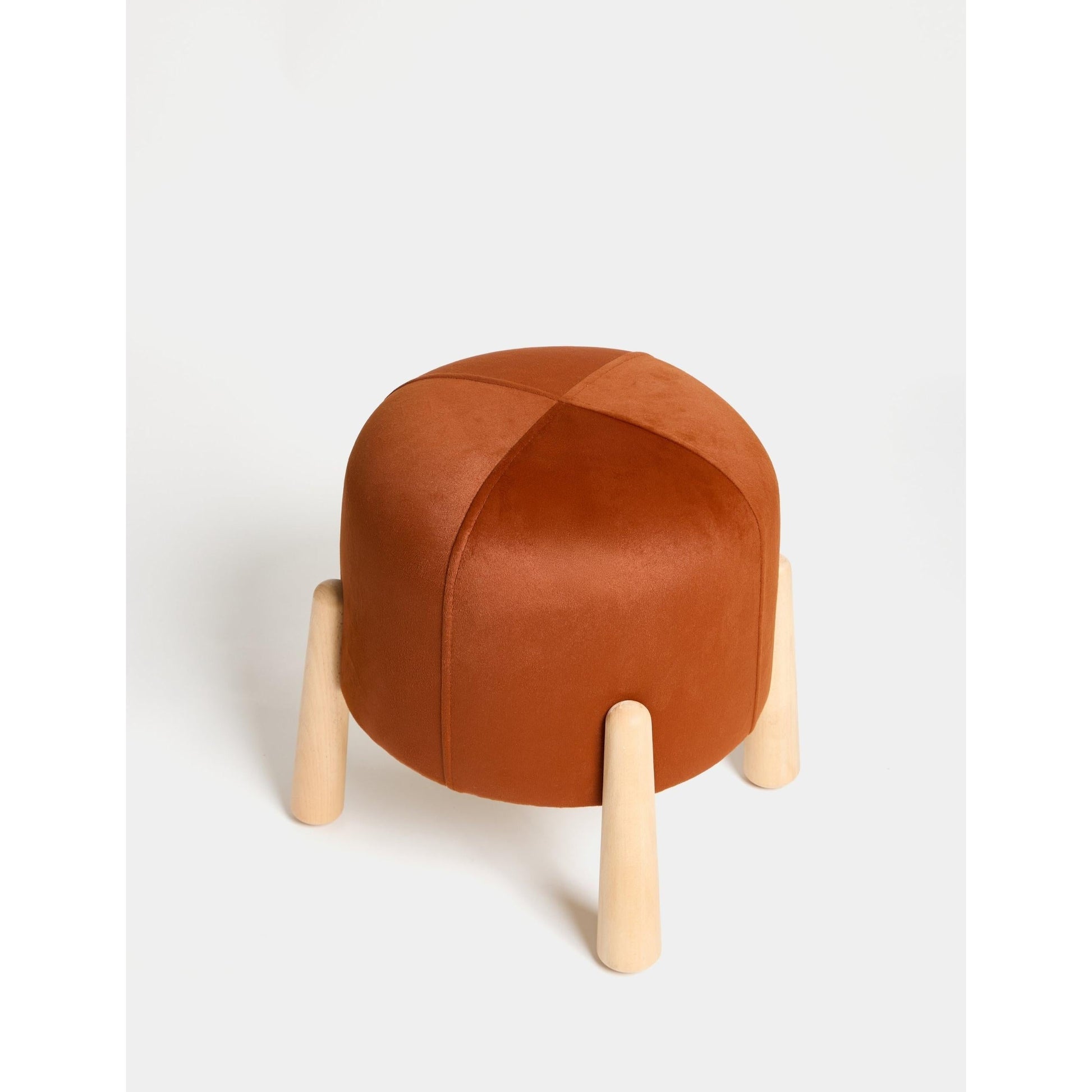 Floki Naturel Ahşap Ayaklı Puf