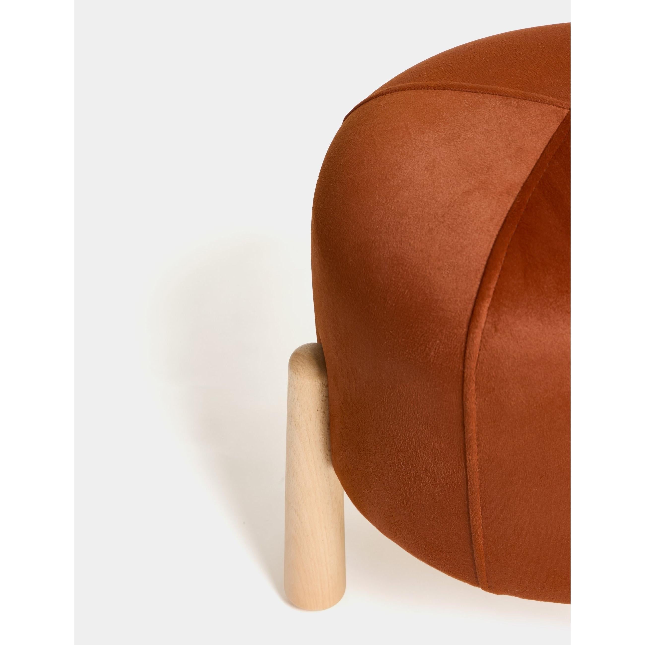 Floki Naturel Ahşap Ayaklı Puf