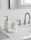 Flora Mermer 3'lü Banyo Seti - Gold