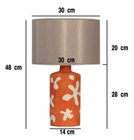 Flora Seramik Masa Lambası-Abajur-Moena Studio-Krem-NowShopFun