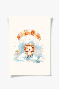 Flying Lion Çocuk Odası Tablo-Poster-ODA.products-30 X 40 Cm-Çerçevesiz-NowShopFun