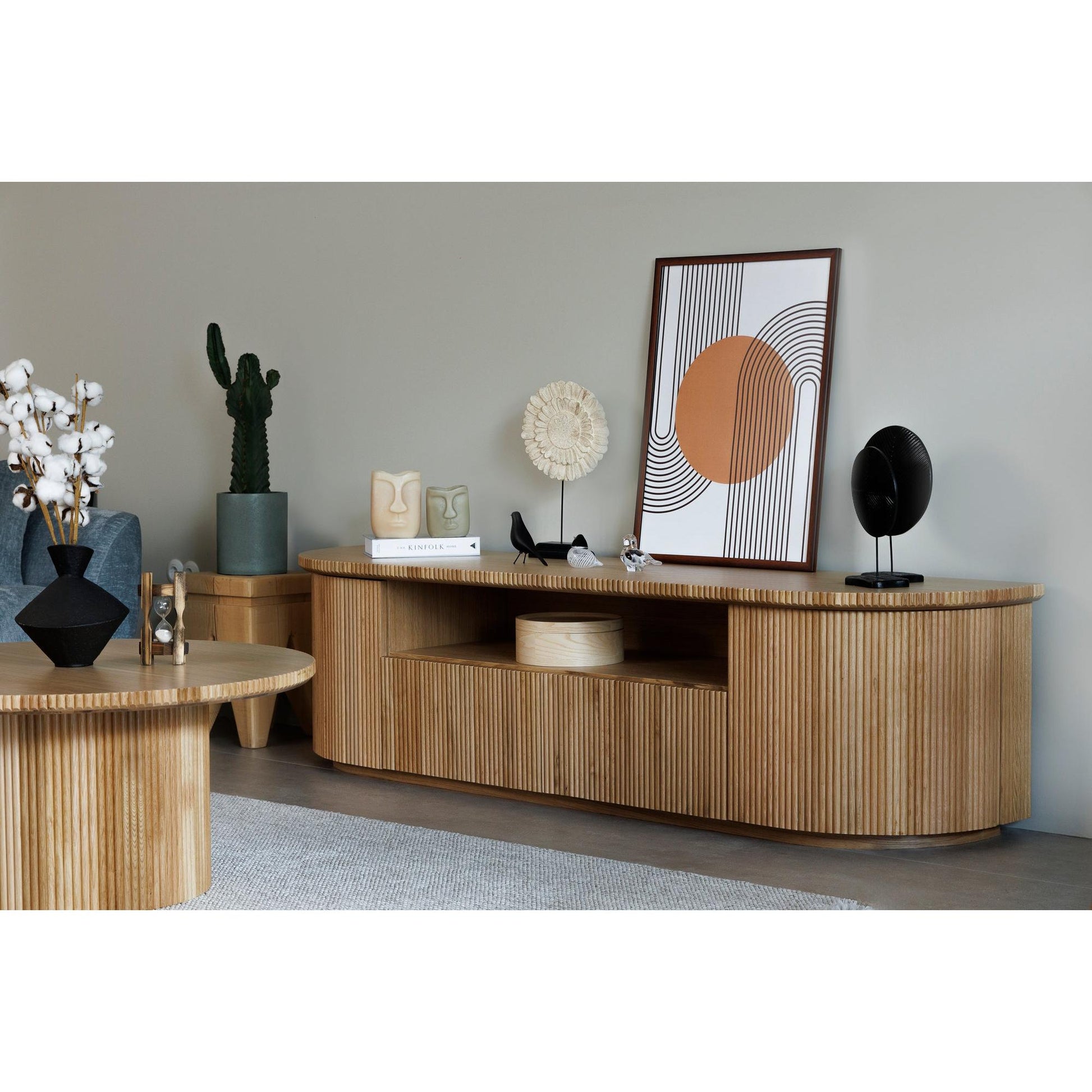 Fuga Ahşap Meşe Tv Ünitesi