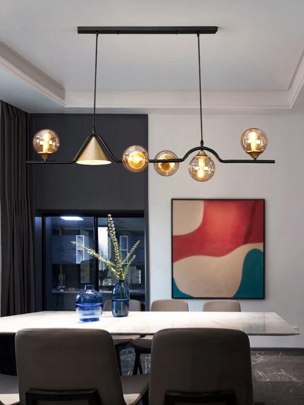 Geometrik Cam Sarkıt Avize