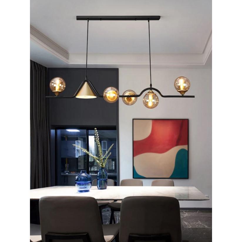 Geometrik Cam Sarkıt Avize