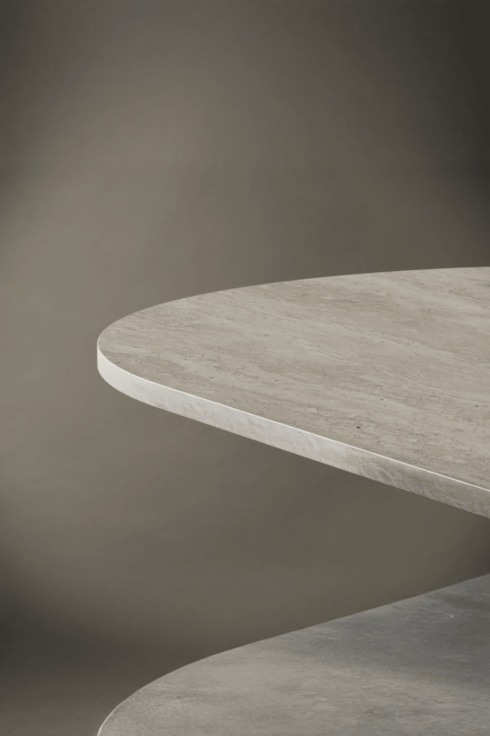 George-Traverten 2 Silindir Ayak Yemek Masası