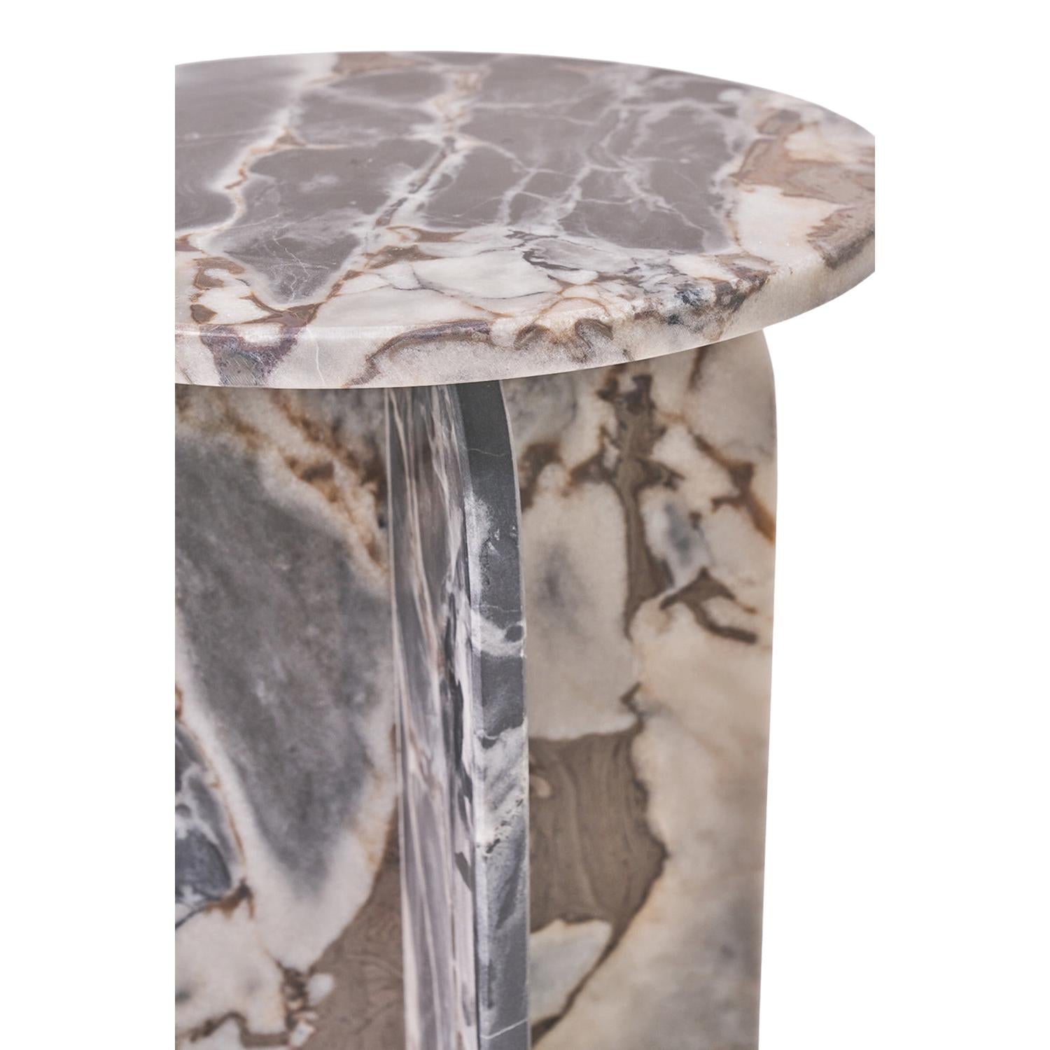 Girare Çok Renkli Mermer Yan Sehpa