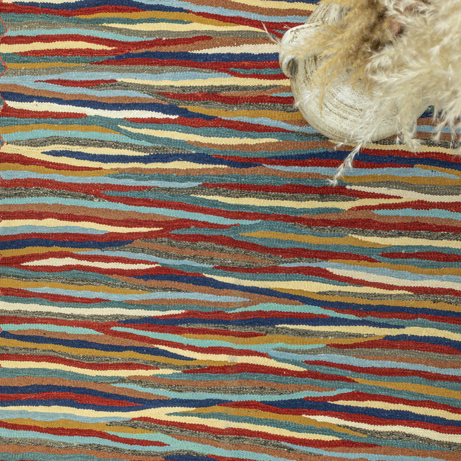 Girelli Soyut Desenli Yün Kilim 116x180 Cm