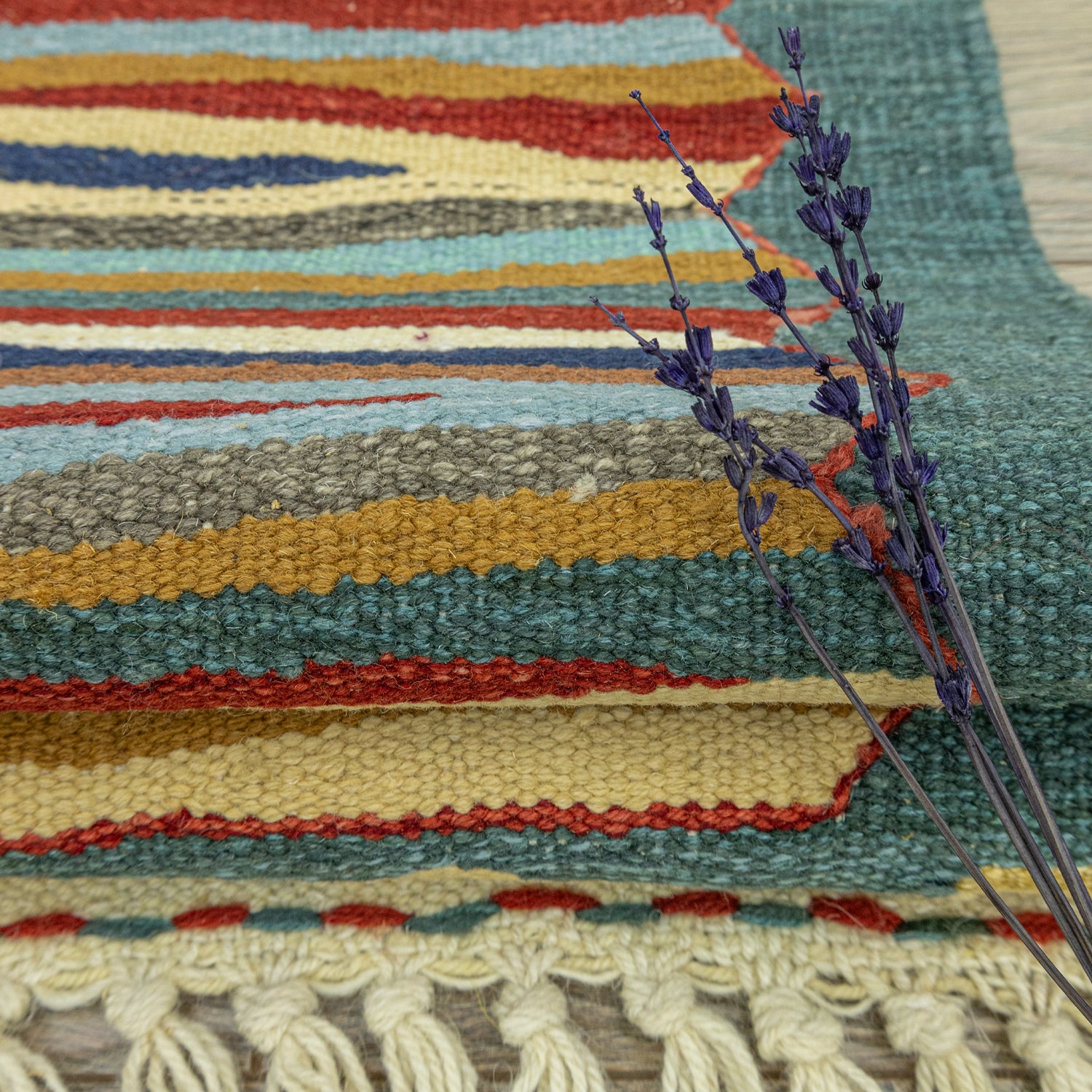 Girelli Soyut Desenli Yün Kilim 116x180 Cm