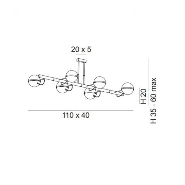 Giro 6lı Sarkıt Avize