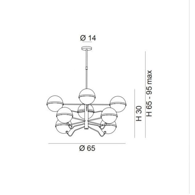 Giro 8li Sarkıt Avize