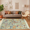 Glenn Çiçek Motifli Yün Kilim 114x160