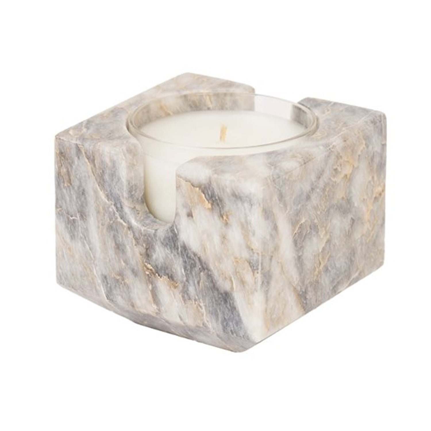 Glow Arizona Beyaz Mermer Mumluk