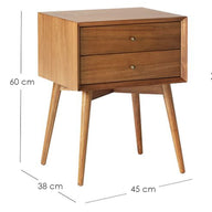 Gola Ahşap Komodin-Komodin-Modabilya-NowShopFun