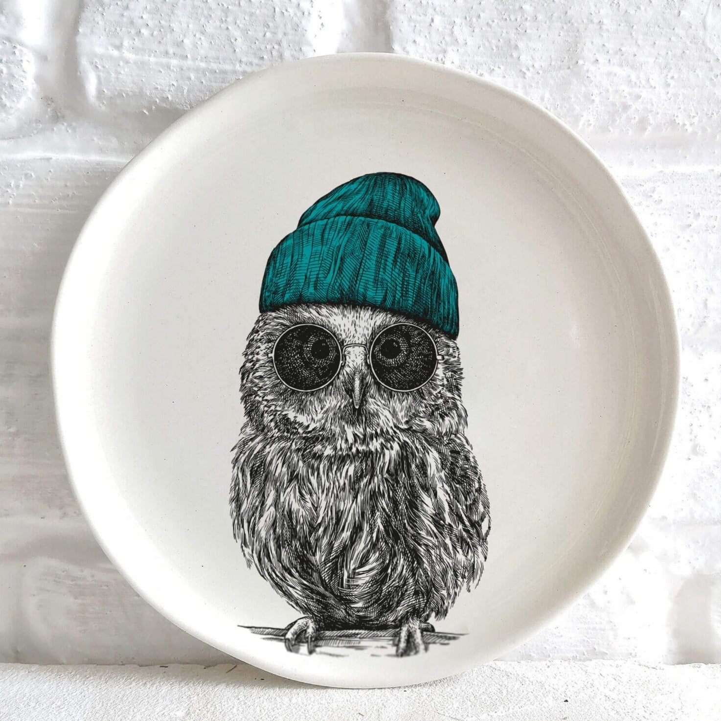 Gravür Hayvan Tabak - Baykuş