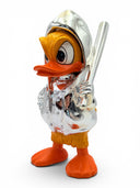 Gümüş Krom Donald Duck Heykeli | Çağdaş Pop Art Dekor