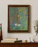 Gustav Klimt - Ayçiçekli Kır Evi Bahçesi Fine Art Baskı