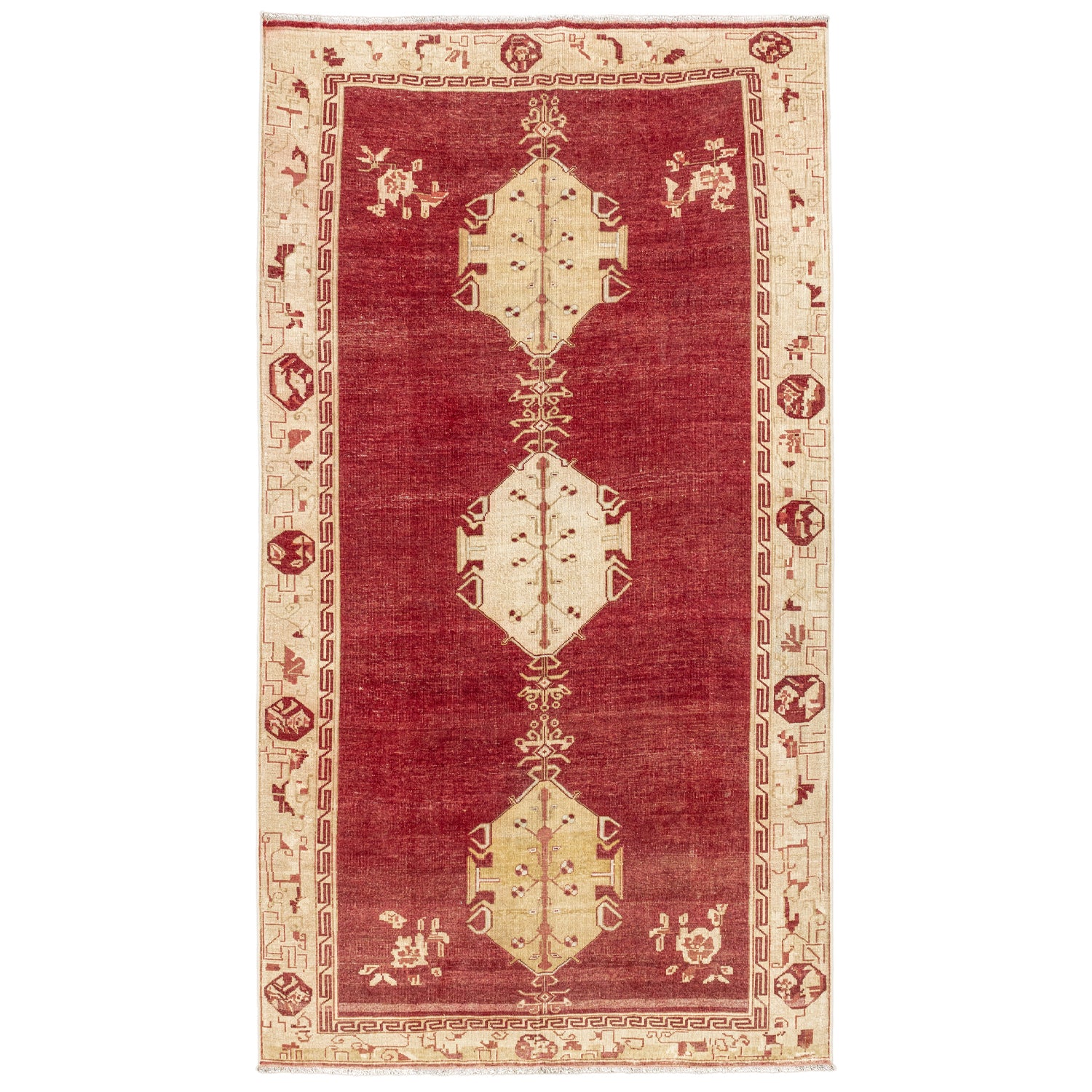 Halia Kırmızı Vintage Yün Halı 191X349 Cm