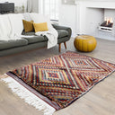 Hamra Damalı Shaggy Tarz Halı 130X181 Cm