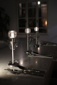 Hari Waves Bistro Lamba Gümüş Beyaz-Masa Lambası-Stylistic Redefine Objects-NowShopFun