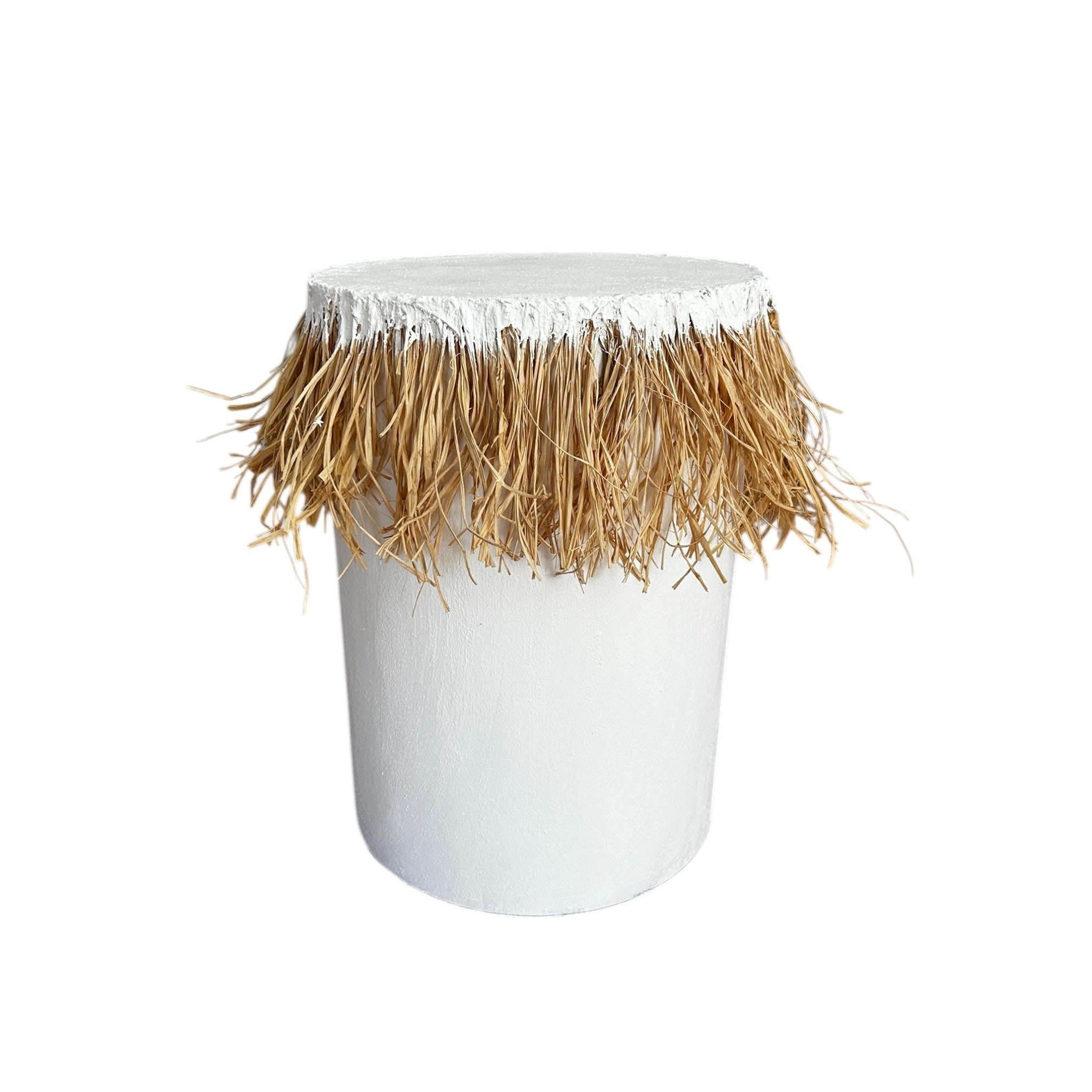 Hasır Püsküllü Ahşap Sehpa