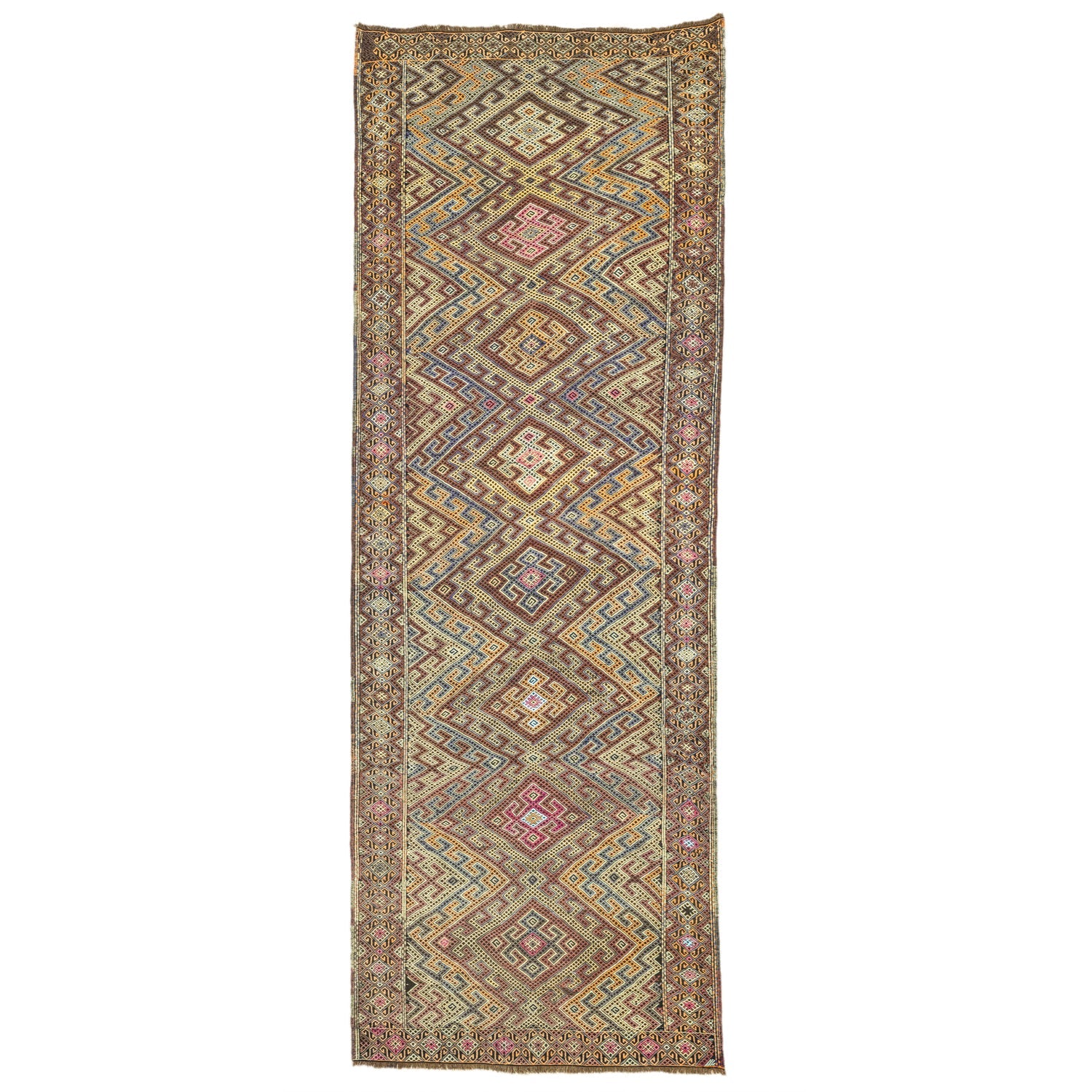 Hazra Geometrik Tasarımlı Cicim Kilim 153X433 Cm