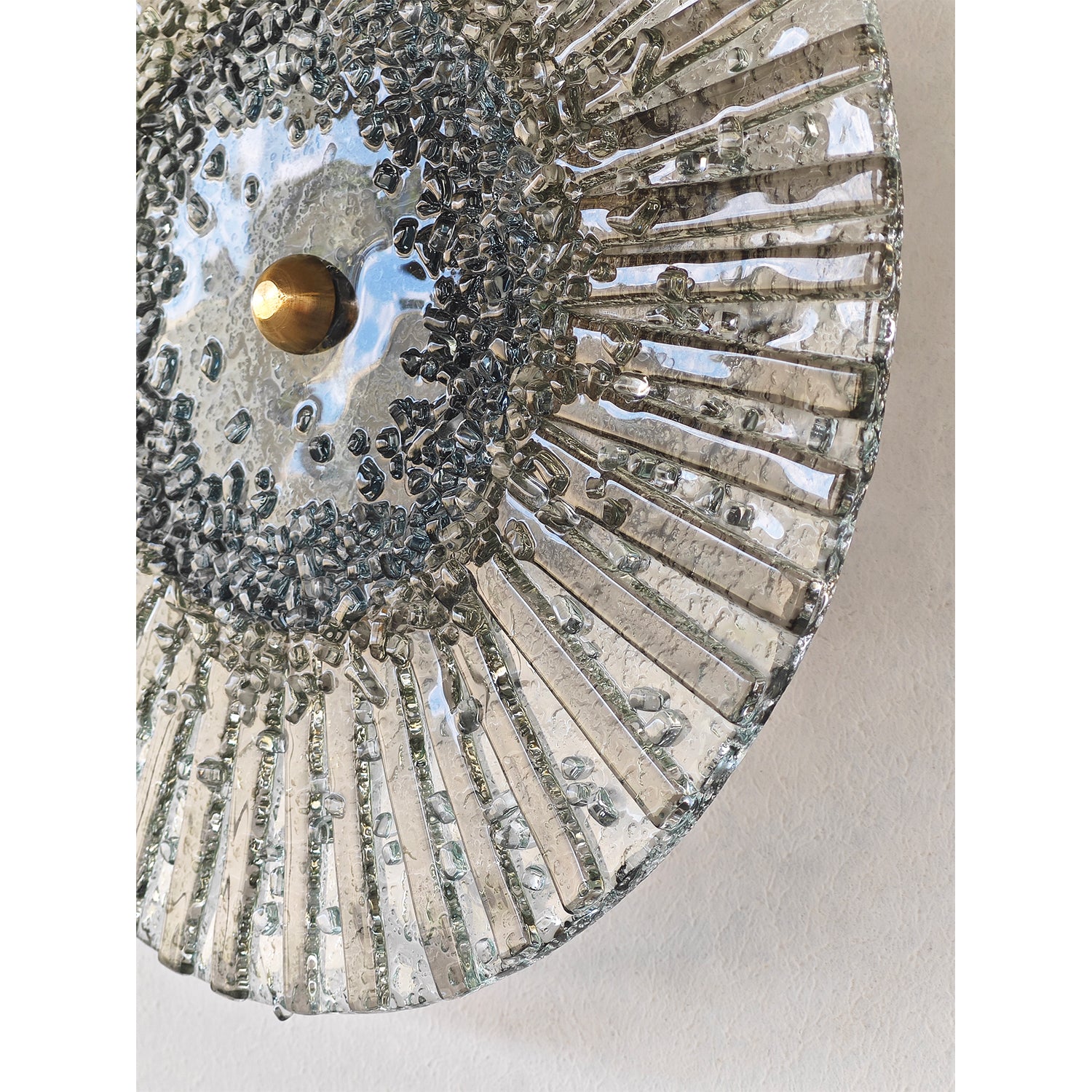 Helia 2 El Yapımı Cam Aplik Bronz