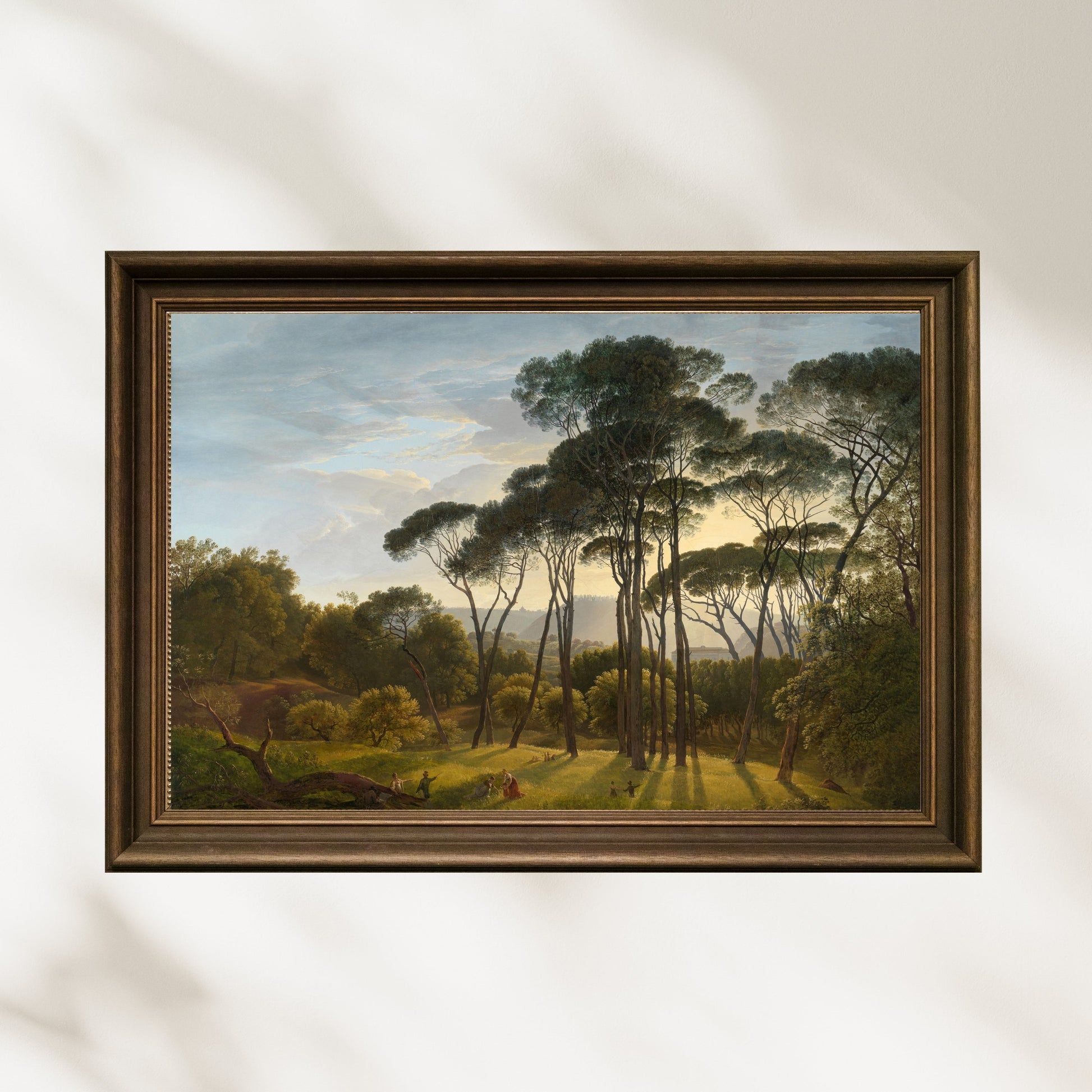 Hendrik Voogd - Şemsiye Çamlarıyla İtalyan Manzarası Fine Art Baskı