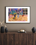 Henri Matisse - Dans Panolu Natürmort Fine Art Baskı