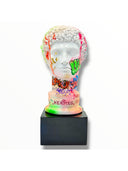 Hermes Büstü – Neon Graffiti Ve Gold Detaylı Özel Tasarım