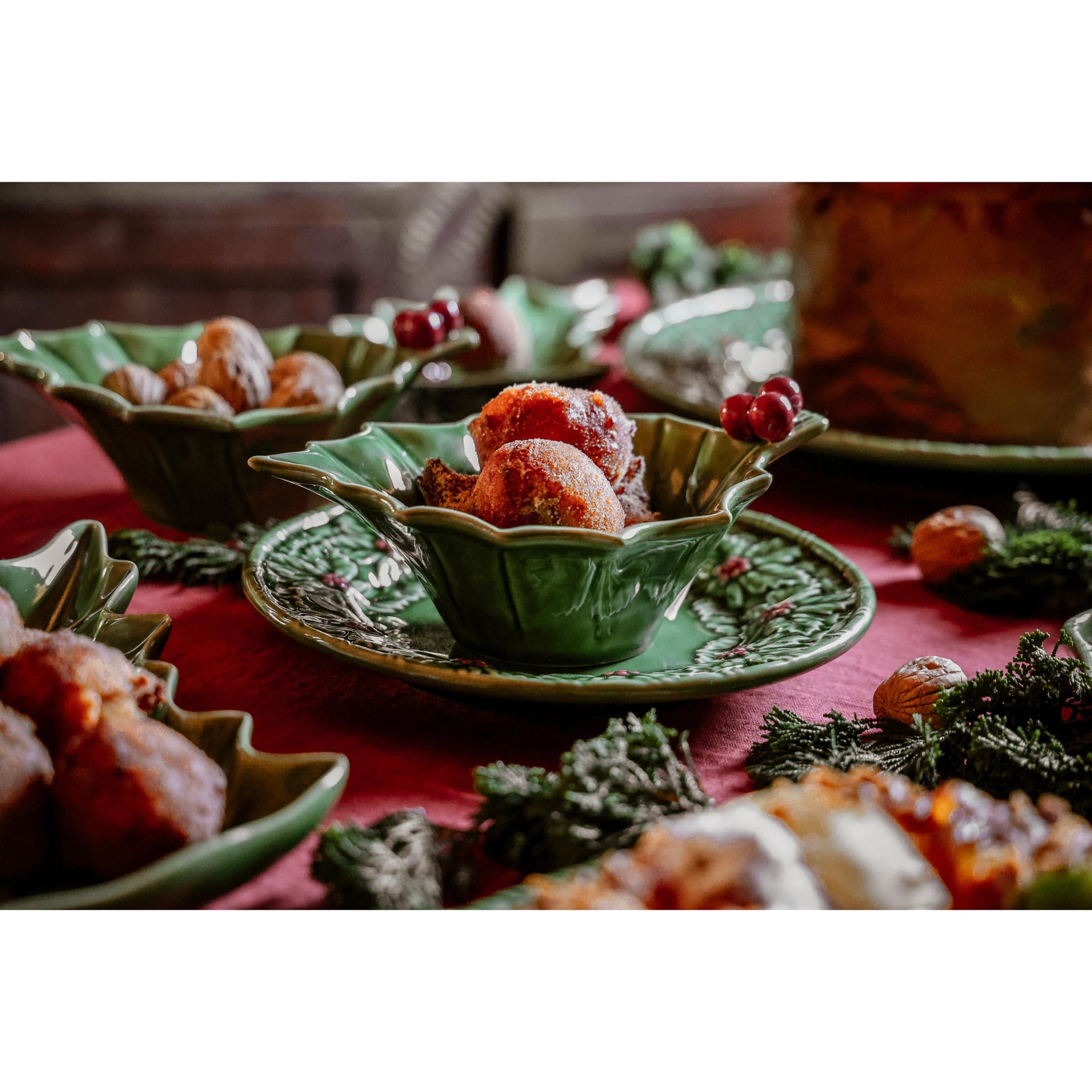 Holly Yeşil Seramik Servis Kasesi