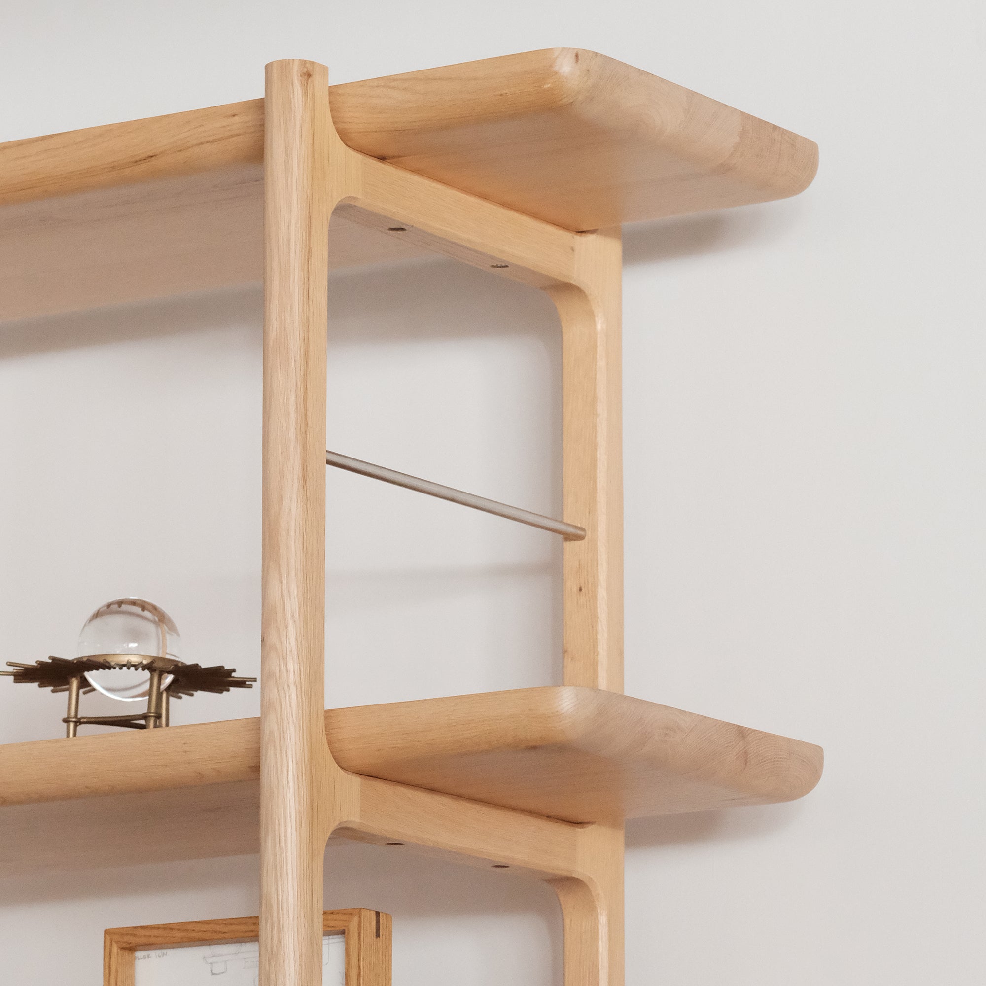 Homeland Kitaplık, Geniş, Meşe, 3 Raflı