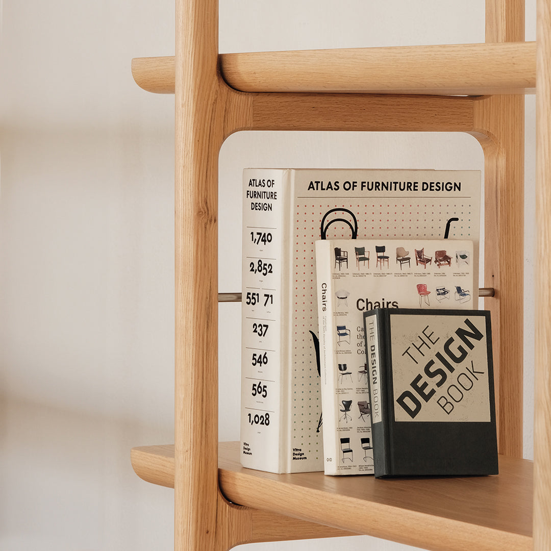 Homeland Kitaplık, Uzun, Meşe, 4 Raflı