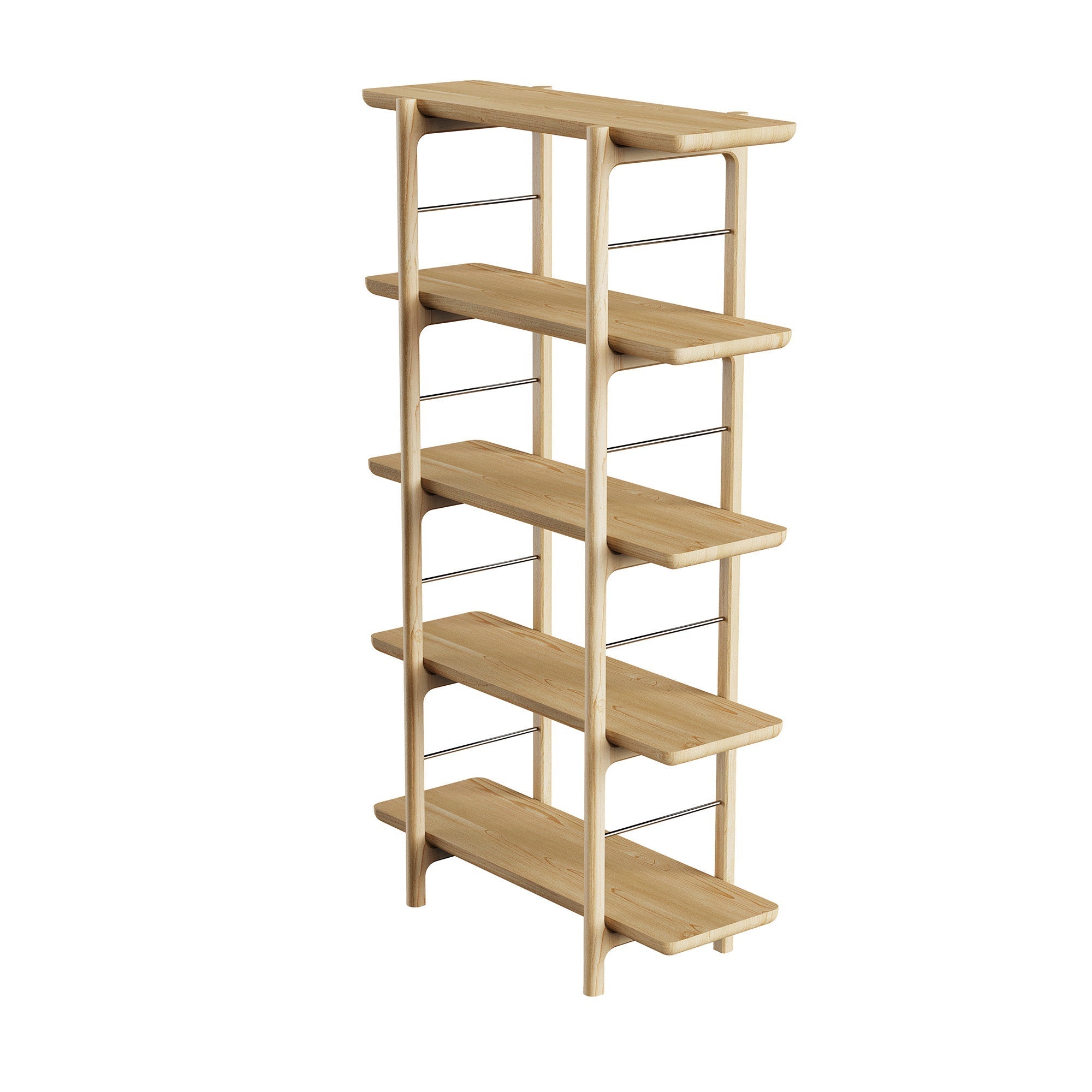 Homeland Kitaplık, Uzun, Meşe, 4 Raflı