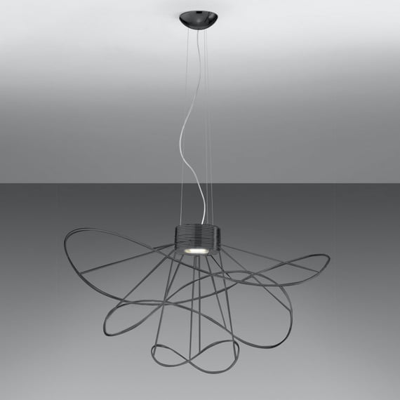 Hoops Üç Sarmal Siyah Sarkıt Avize