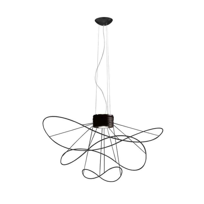 Hoops Üç Sarmal Siyah Sarkıt Avize