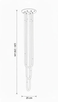 Hortum Tavan Aydınlatması-Avize-Rose Lighting-6 Kol-NowShopFun