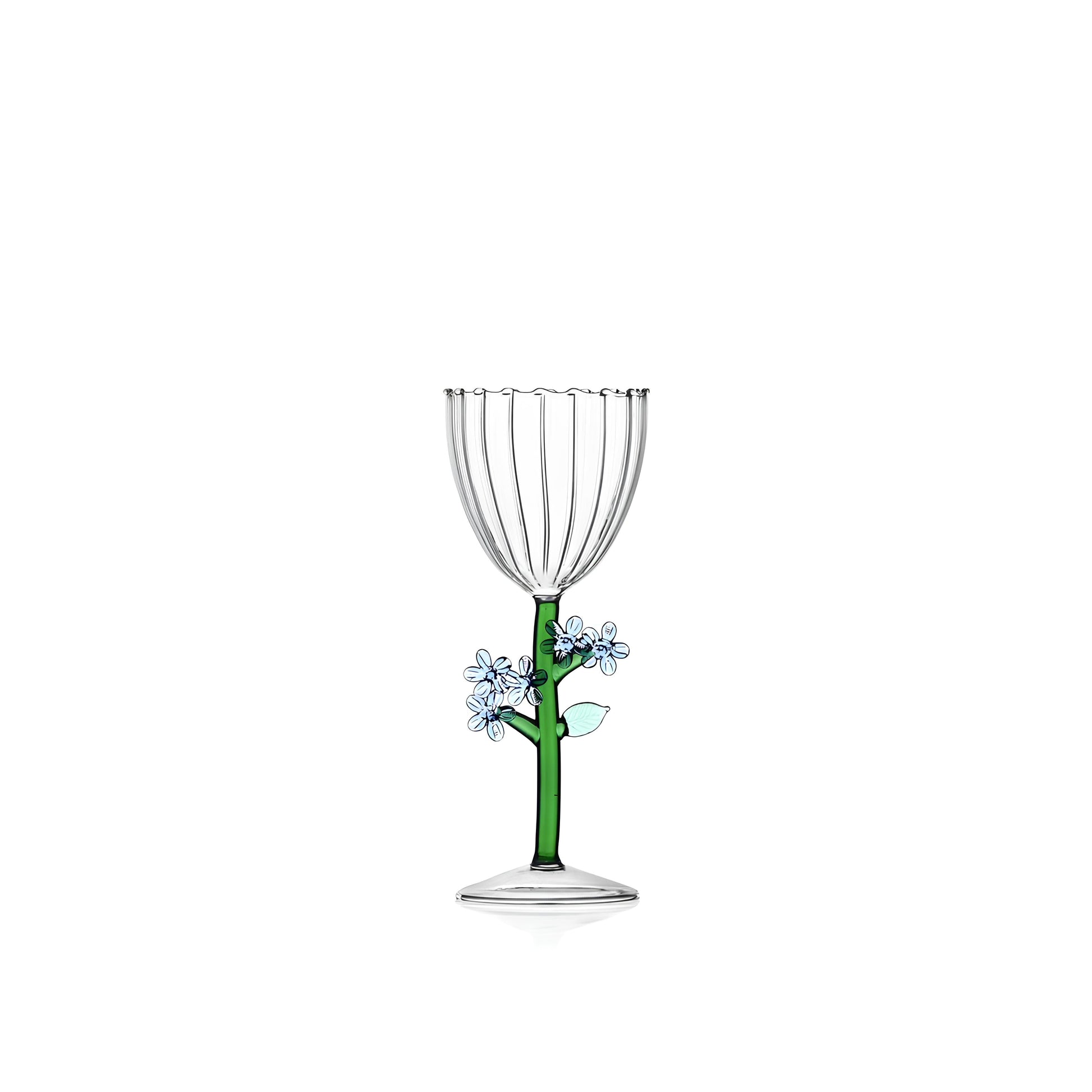 Çiçek Sapı Gövdeli Cam Bardak No:1