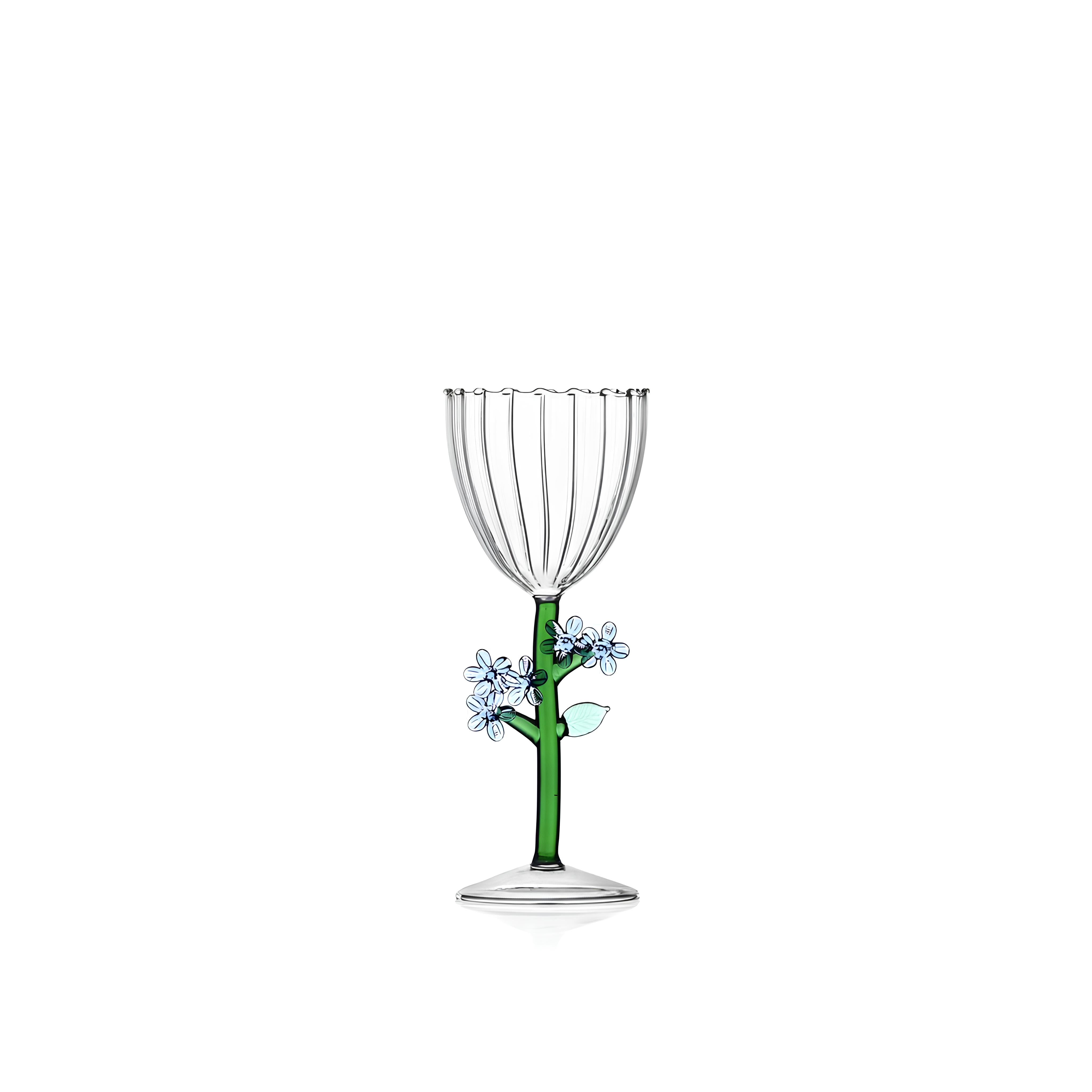 Çiçek Sapı Gövdeli Cam Bardak No:1