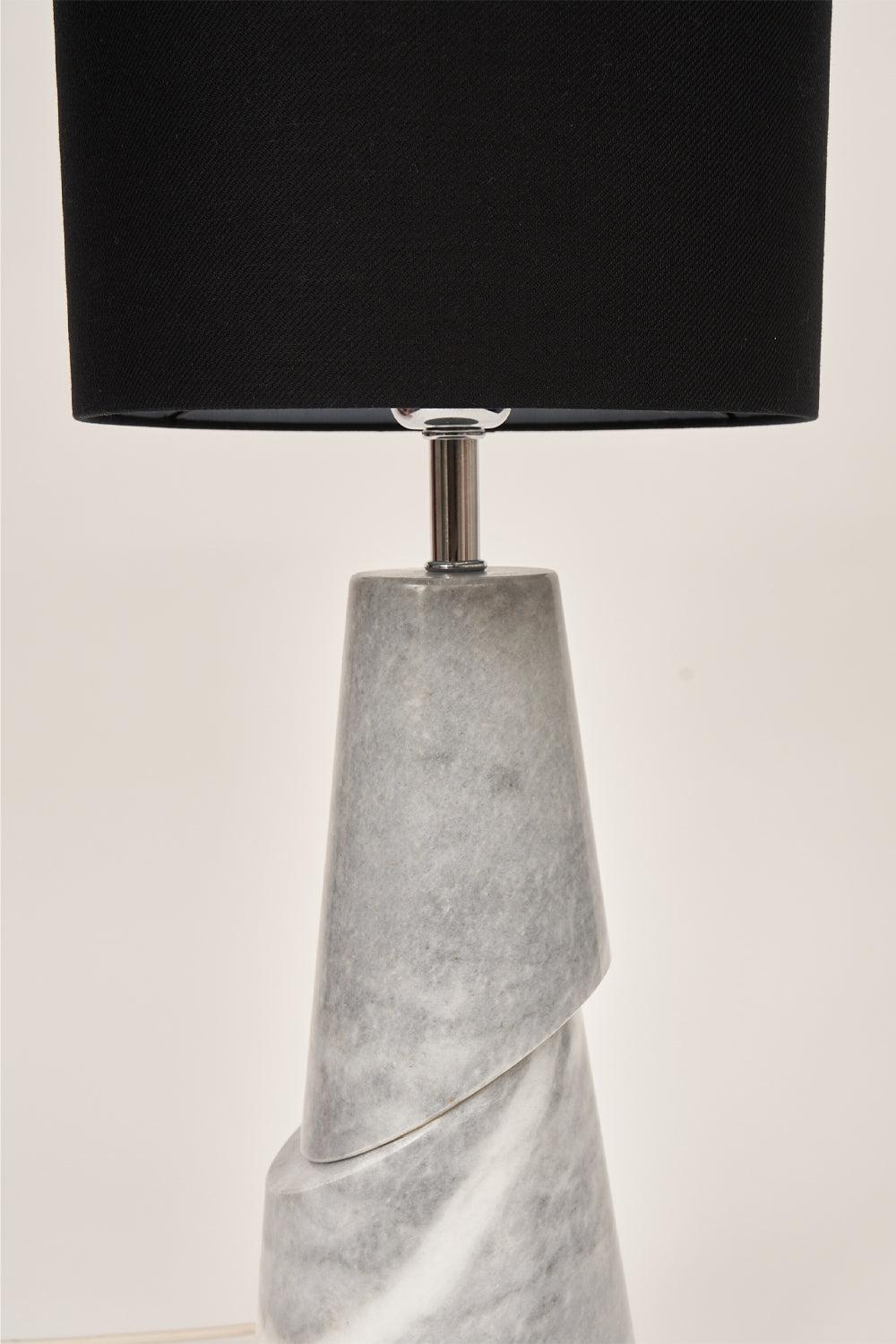 Iconic Gri Konik Mermer Abajur