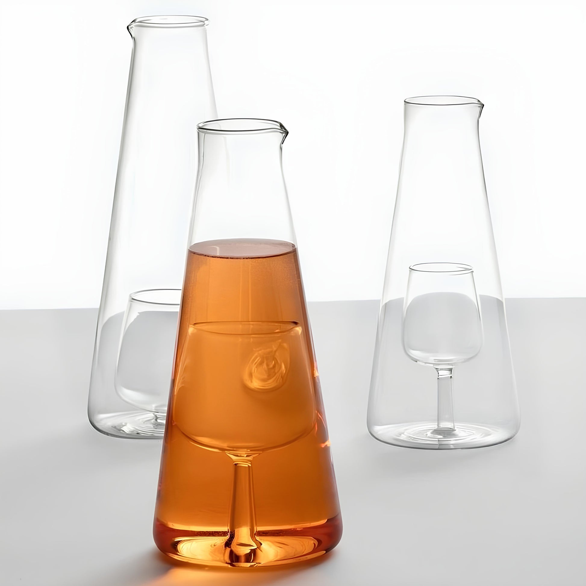 Inbottiglia Bardak Figürlü Borosilikat Cam Sürahi