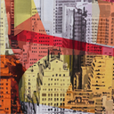 New York Intersections #08 Tablo-Tablo-The Clique Artworks-90 x 90 cm/35,4 x 35,4 in-Tuval üzerine akrilik ve yağlı boya-NowShopFun