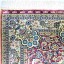İpekten El Dokuma Bordo Renk Madalyonlu Model Kayseri Halısı 76x110 Cm