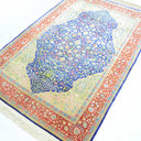 İpekten El Dokuma Çeşmi Bülbül Desenli Hereke Halısı 108x164 Cm