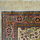 İpekten El Dokuma Krem & Pembe Renk Kayseri Halısı Yolluk 82x200 Cm
